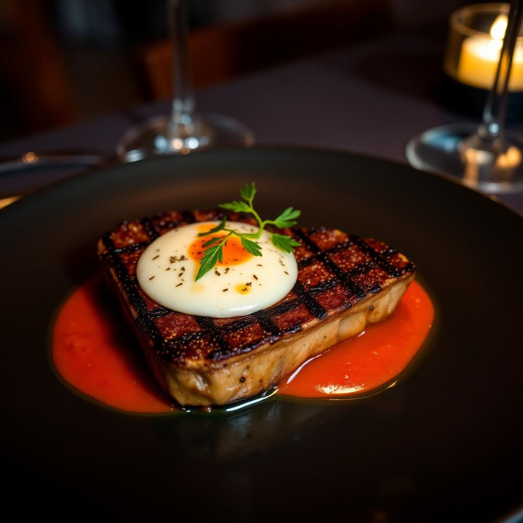 Corte de carne grelhada com molho de tomates frescos